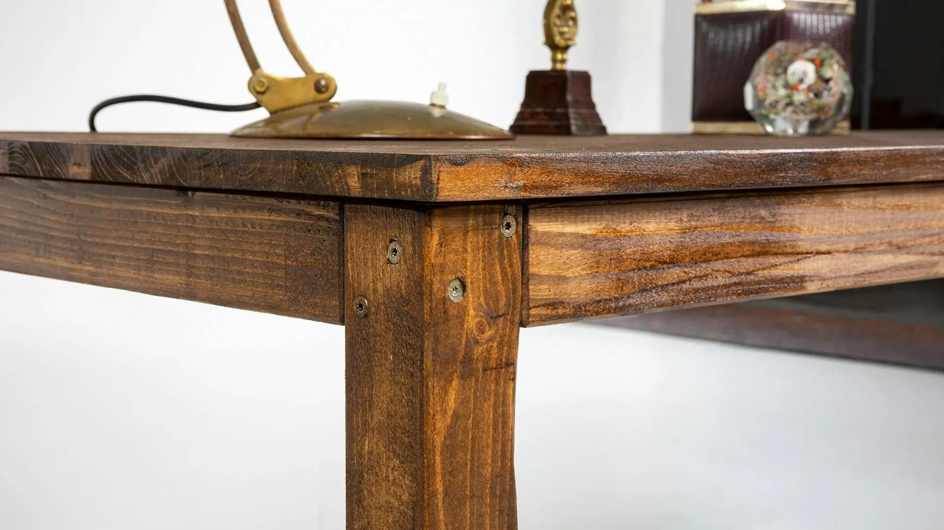 Glazed wooden table