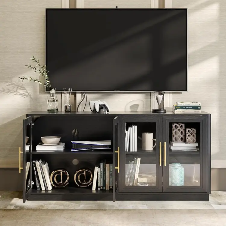 newownds black buffet cabinet with large storage 750x750