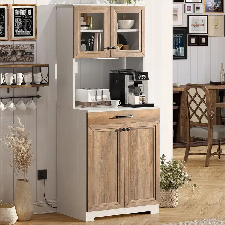 newownds kitchen pantry hutch storage cabinet with power outlets 750x750